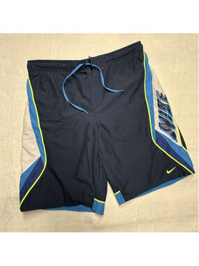 Men's Nike Navy Blue Swim Trunks Bathing Suit Medium